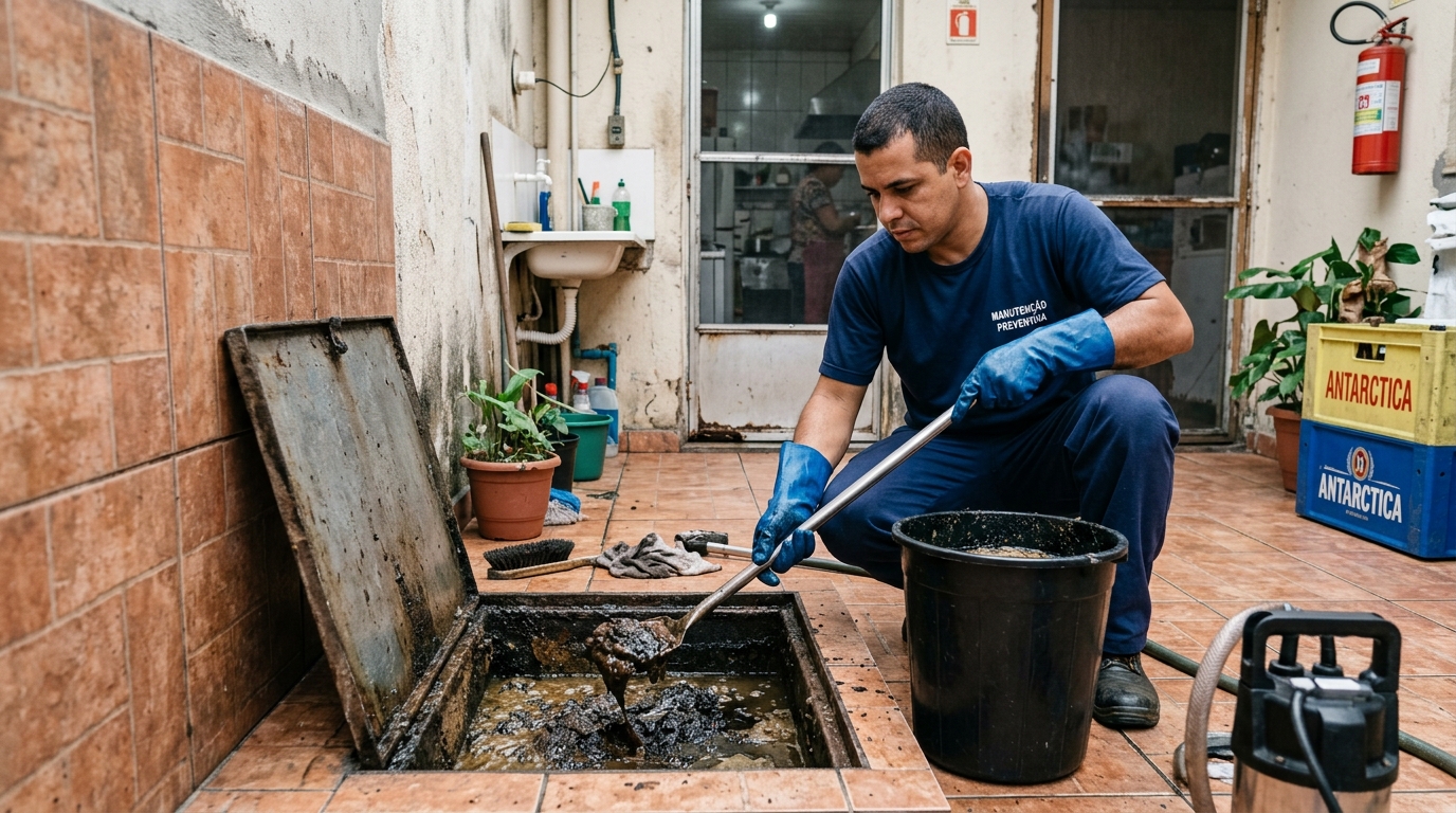 Limpeza de Caixa de Gordura em Piracicaba-SP